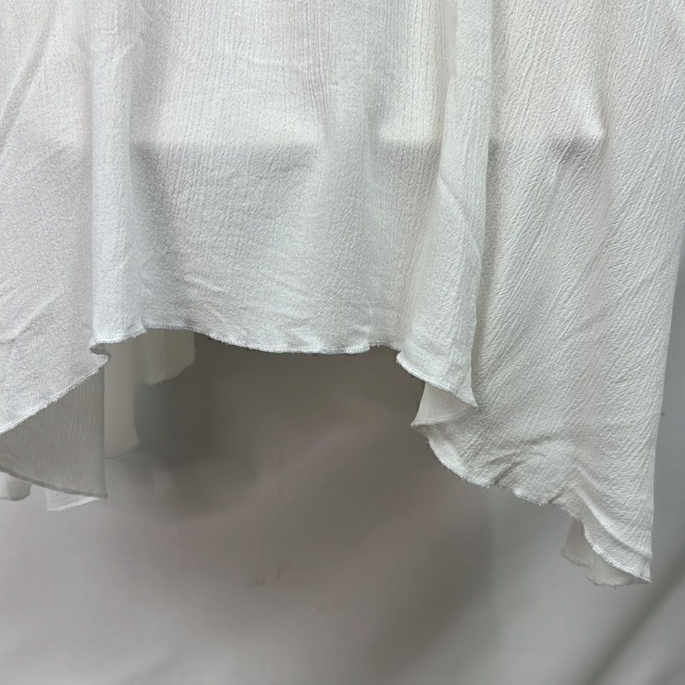 Elan white crimped strappy cover up slip dress EUC size small - Picture 12 of 14